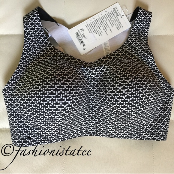 NWT MONOCHROMIC BLACK WHITE LULULEMON ENLITE BRA - Picture 2 of 6